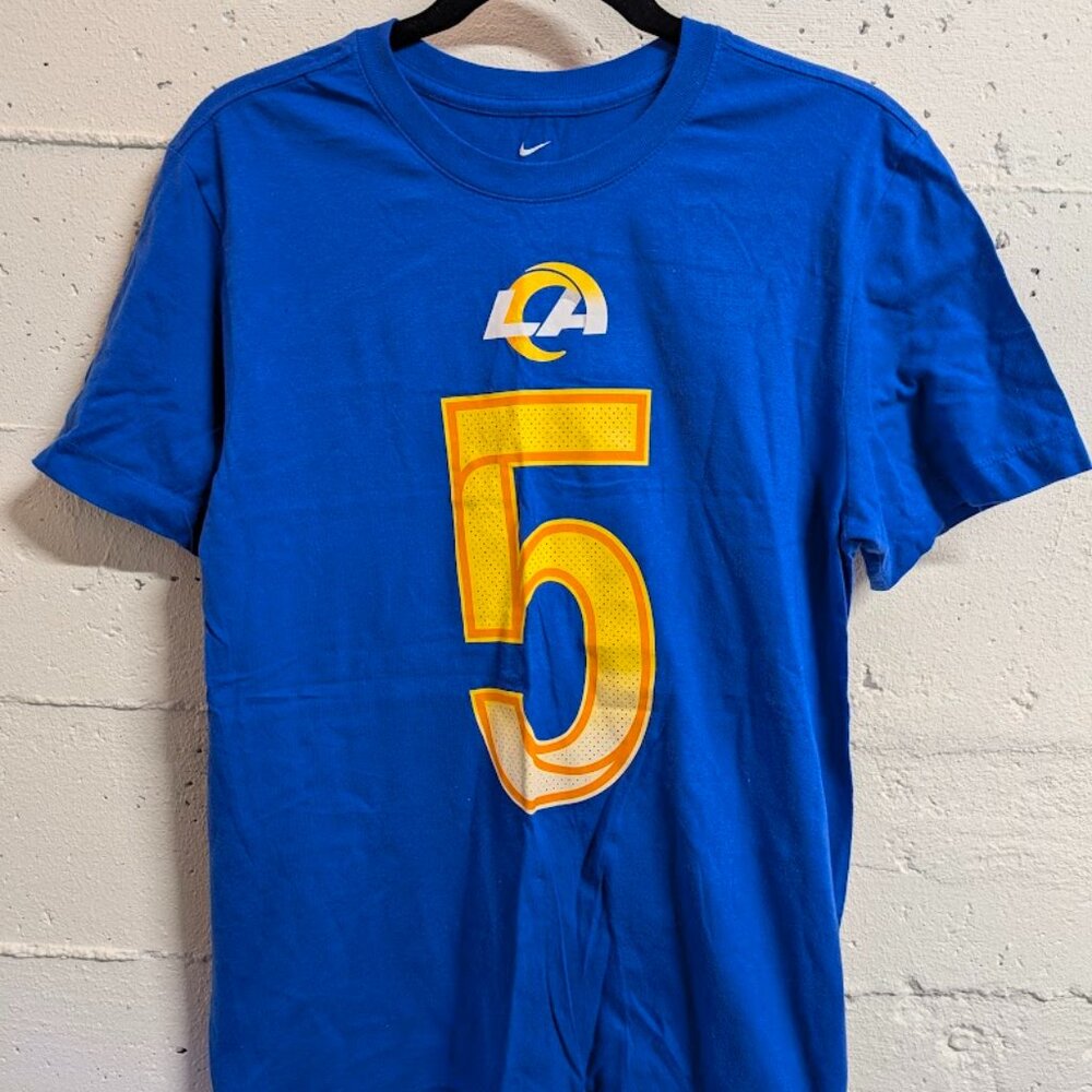 Nike Los Angeles Rams Jalen Ramsey #5 Blue Jersey T Shirt Men’s S / P